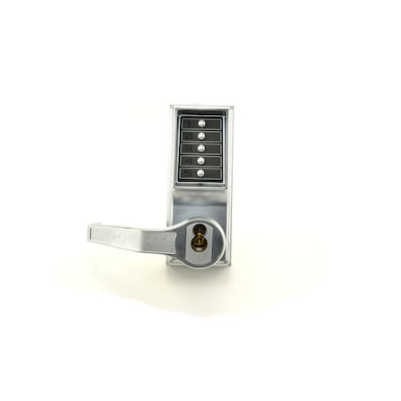 Simplex Kaba Left Hand Mechanical Pushbutton Lever Mortise Lock with Schlage Prep Satin Chrome Finish L8146S26D